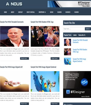 A NOUS Mag Galleryblogger template