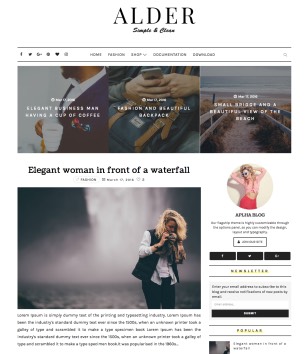 Alder Elegantblogger template