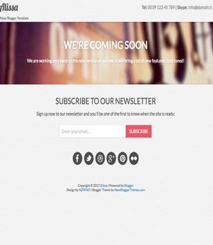 Alissa coming soonblogger template