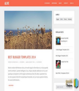 Alive Responsiveblogger template