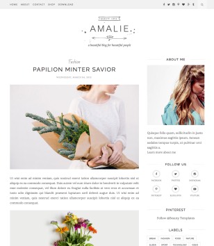 Amalieblogger template