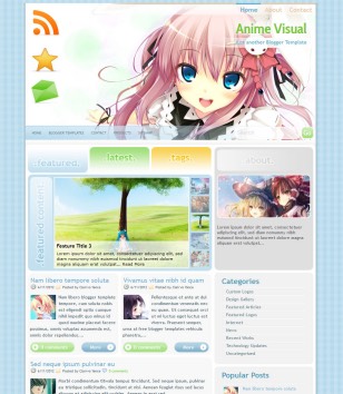 Anime Visual Gamingblogger template