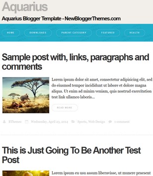 Aquarius Simpleblogger template