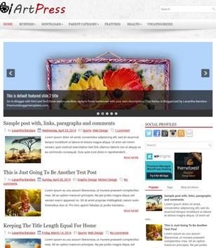 ArtPress 2 columnsblogger template