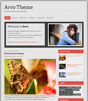 Arvo Theme Responsiveblogger template