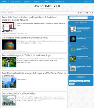 Awesome Responsive V2.0blogger template