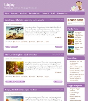 Babylog Kids Magblogger template