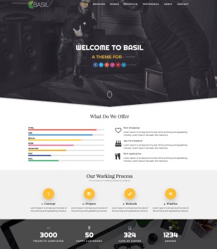 Basil Portfolioblogger template
