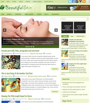 BeautifulSkin Greenblogger template