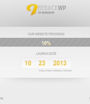 Beback Coming Launchblogger template