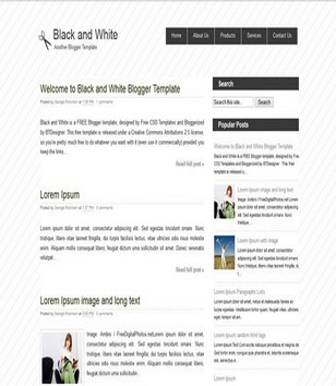 Black and Whiteblogger template