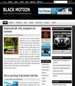 Black Motionblogger template
