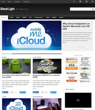 BlackLight Galleryblogger template