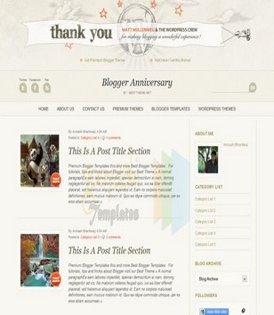 Blogger Anniversaryblogger template