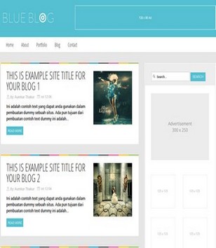 Blue Blog Magazineblogger template