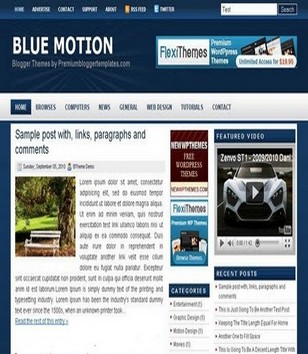 Blue Motionblogger template