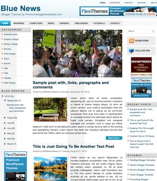 Blue Newsblogger template