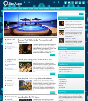 BlueHeavenblogger template
