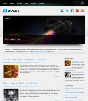 Boldy 2 Columnsblogger template