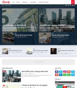 Breadlyblogger template