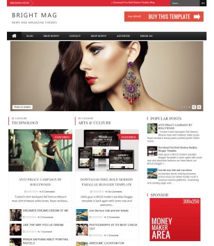 Bright Mag Responsiveblogger template