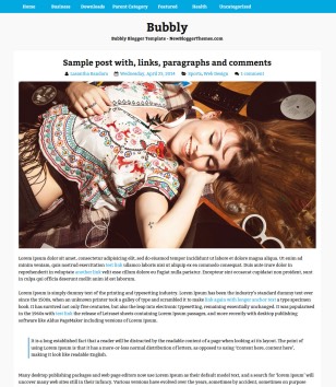 Bubblyblogger template