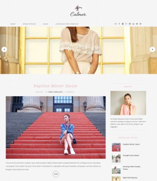 Calmer Fashionblogger template