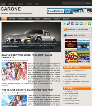 Car Oneblogger template