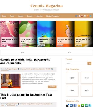 Cenutis Magazineblogger template
