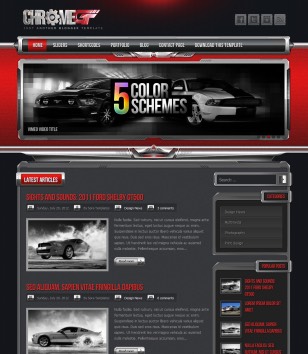 ChromeGT Red 3Dblogger template