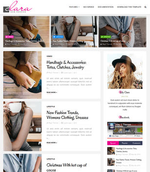 Clara Fashionblogger template