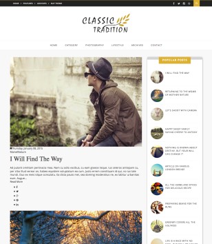 Classic Traditionblogger template