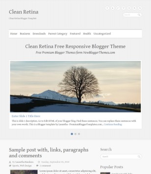 Clean Retina Responsiveblogger template
