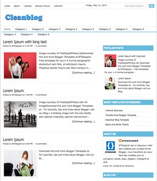 Cleanblogblogger template