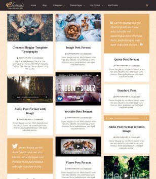 Cleansisblogger template