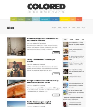 Colored Magazineblogger template