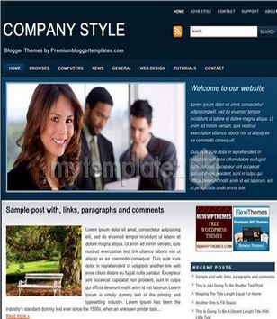Company Style Blueblogger template