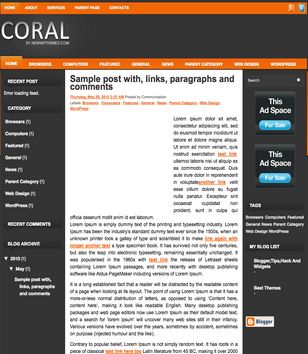 Coralblogger template