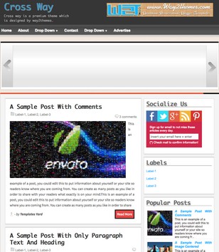 Cross way Responsiveblogger template