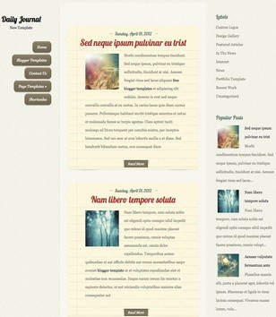 Daily Journal Personalblogger template