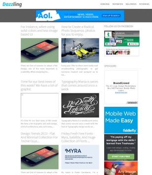Dazzling 3 columnsblogger template