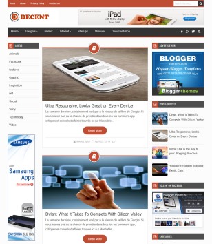 Decentblogger template
