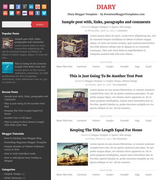 Diary Personalblogger template