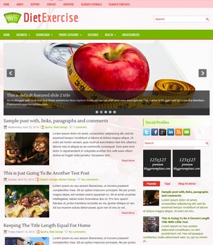 DietExerciseblogger template