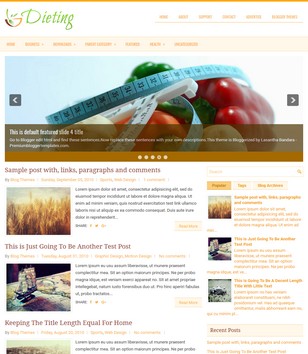 Dieting 2 Columnsblogger template