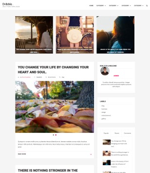 Dribble Clean Simpleblogger template