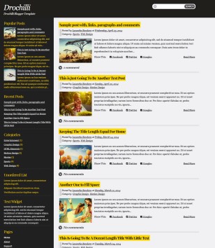 Drochilli 2 columnsblogger template