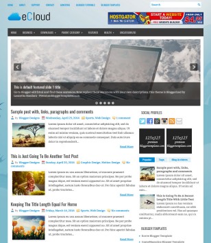 eCloud Responsiveblogger template