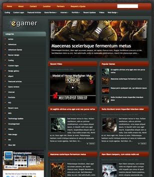 eGamer Gameblogger template