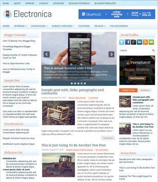 Electronica Simpleblogger template